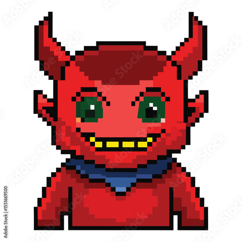 Pixel devil emoji