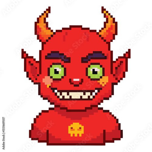 Pixel devil emoji