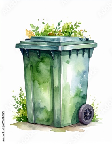 Trash can illustration
