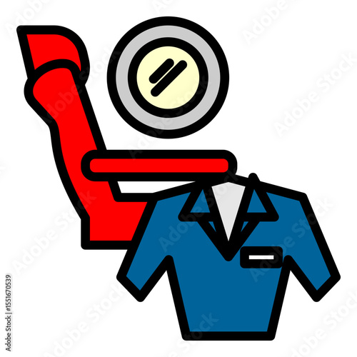 Flight Attendant Color Icon