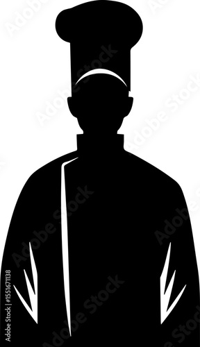 Chef Hat Icon Vector, Minimalist Cooking Symbol for Restaurant and Kitchen Design