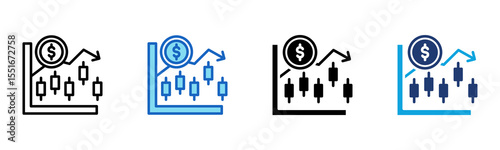 Chart Patterns icon Multi Style Vector Illustration