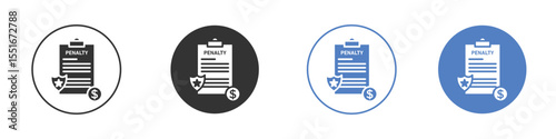 Penalty icon symbol set. vector graphic design