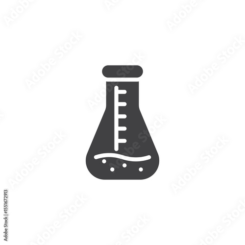 Laboratory flask solid icon