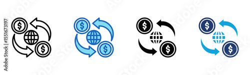 Arbitrage icon Multi Style Vector Illustration
