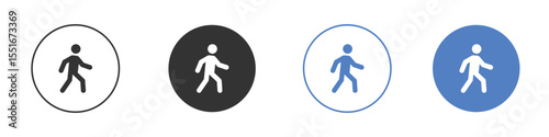 Person walking icon vector, Symbol, logo illustrations