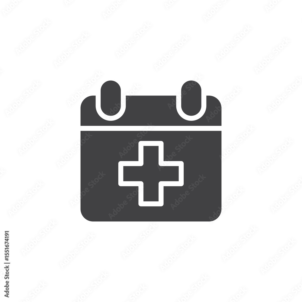 Obraz premium Medical kit box solid glyph icon