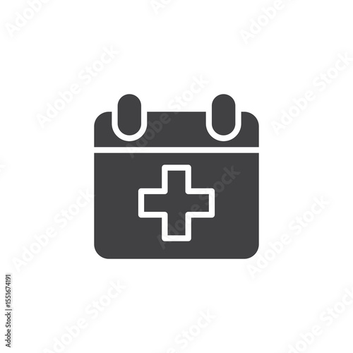 Medical kit box solid glyph icon