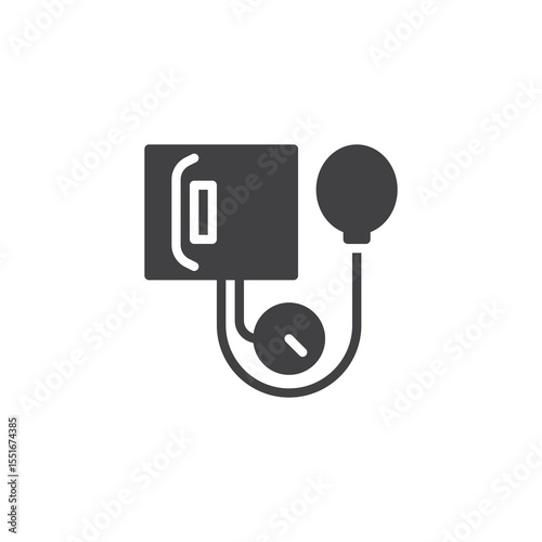 Blood pressure monitor solid icon