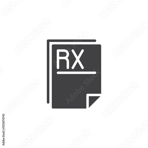 Prescription document solid icon