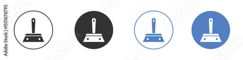 Putty knife icon symbol set. vector graphic design