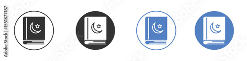 Quran book icon symbol set. vector graphic design