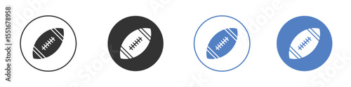 Rugby icon symbol set. vector graphic design
