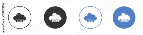 SaaS icon vector, Symbol, logo illustrations