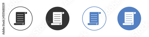 Scroll icon vector, Symbol, logo illustrations