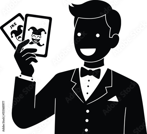 Comedy Show, Joker, Performing Artist, Theater Stage, Vector Illustration, Bright Environment, Humor Concept