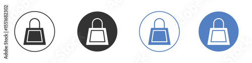 Shopping bag icon symbol set. vector graphic design