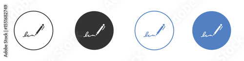 Signature icon vector, Symbol, logo illustrations