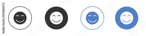 Smile icon symbol set. vector graphic design