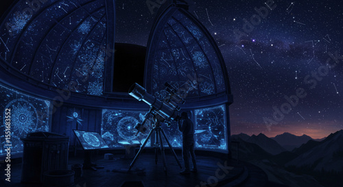 Night Sky Observatory Celestial Exploration and Stargazing