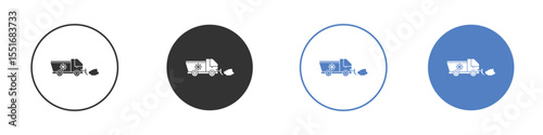 Snowplow icon vector, Symbol, logo illustrations