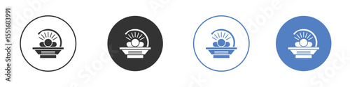 Solarium icon symbol set. vector graphic design