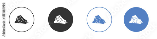 Stone icon symbol set. vector graphic design