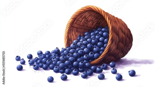 Blueberry in Basket