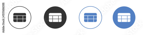 Table layout icon symbol set. vector graphic design