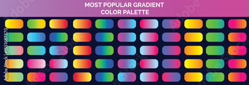 Metallic gradient foil background. most popular gradient. Gold, Pink gold, Silver and Holographic metal vector template