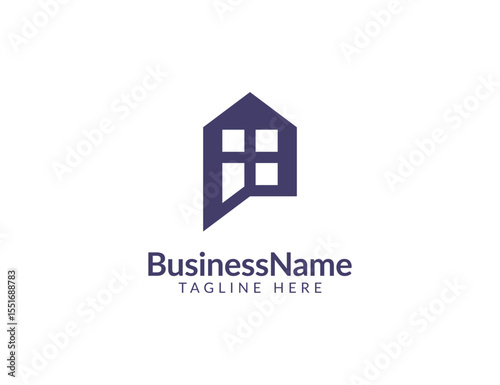 Home chat logo icon. Talk chat communication icon logo design vector