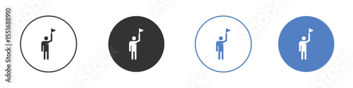 Tour guide people icon vector, Symbol, logo illustrations