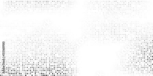 Illustration grunge dotted halftone gradient texture. Vanishing polka dot modern abstract simple art