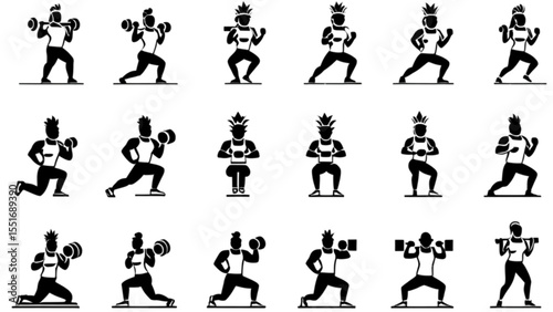 筋トレシルエットコレクション｜Workout Training Silhouette Collection