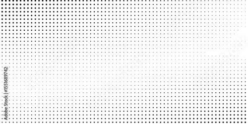Modern grunge dotted halftone gradient texture. Vanishing polka dot modern simple abstract