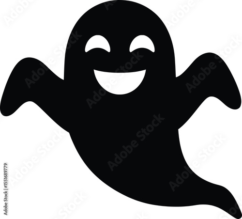 Playful Ghost Joke Vector Illustration for Halloween, Whimsical Design in Fun Environment