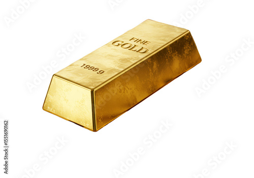 Gold Ingot Photo Fine Gold Bullion Bar Wealth Treasure In Transparent Background