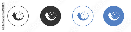 Uptime and downtime icon symbol set. vector graphic design