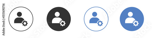 User gear icon vector, Symbol, logo illustrations