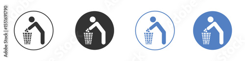 Waste Bin icon vector, Symbol, logo illustrations
