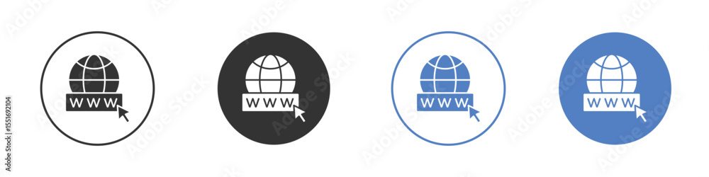 Obraz premium Website globe icon vector, Symbol, logo illustrations