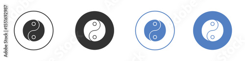 Yin yang icon vector, Symbol, logo illustrations
