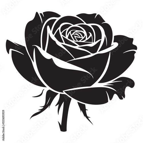 Digital rose art high resolution flower illustration