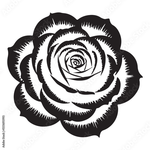 Digital rose art high resolution flower illustration
