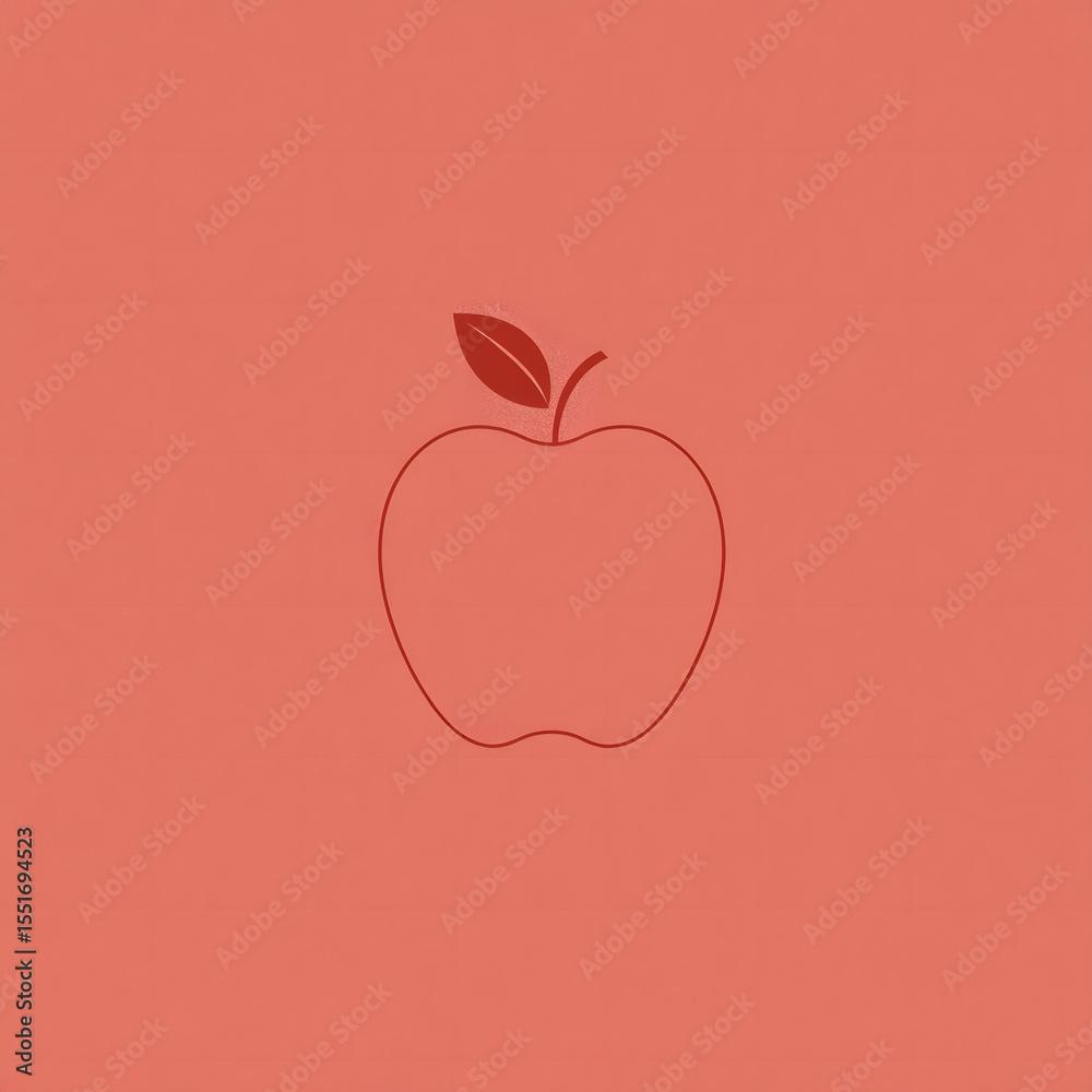 Fototapeta premium red apple on a wooden background