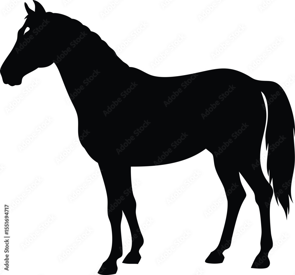 Obraz premium Horse silhouette icon vector illustration 