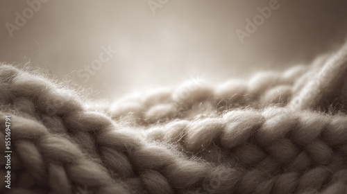 Soft Wool Textures in Warm Cozy Sepia with Knitted Patterns