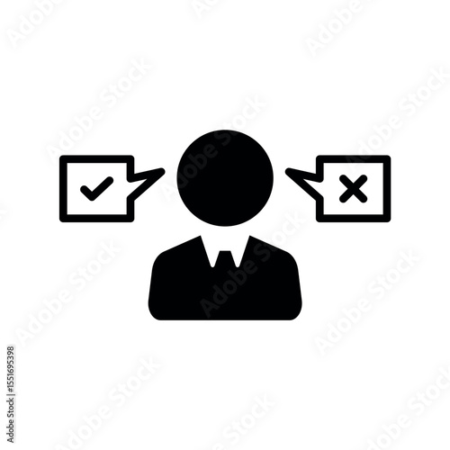 business decision making confusion icon.