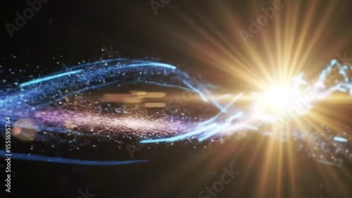 Bright Star Burst Energy Light Trails Abstract Background
