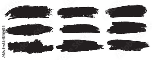 Black Grunge paint brush strokes background